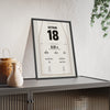 Peter Gethin 1971 Italian Grand Prix Win Poster - 18 Race Suit Print framed and leaning on a sideboard