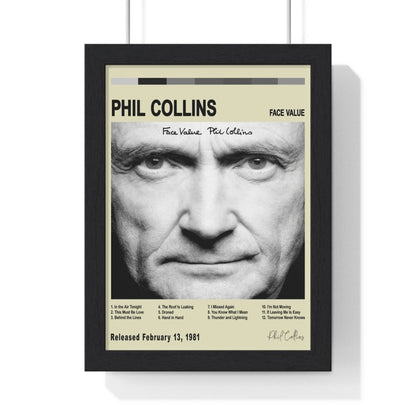 Phil Collins - Face Value Album Cover Poster - Poster Kingz - A5 (unframed) - Vintage - 