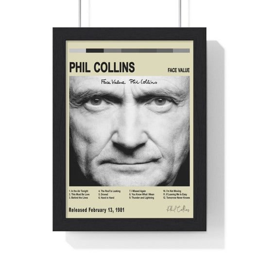 Phil Collins - Face Value Album Cover Poster - Poster Kingz - A5 (unframed) - Vintage - 