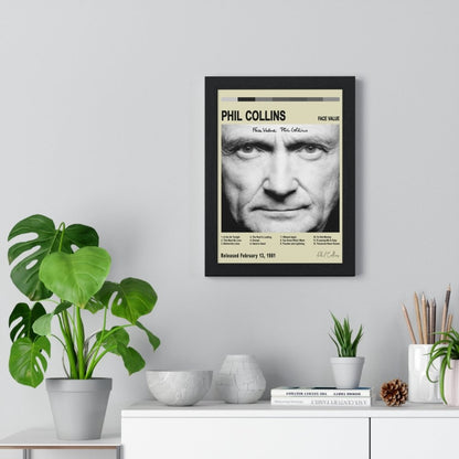 Phil Collins - Face Value Album Cover Poster - Poster Kingz - A5 (unframed) - White - 