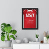 Phil Taylor World Darts Final 1990 Darts Poster - First World Title v Bristow Shirt Print framed on a living room wall