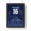 Phil Taylor World Darts Final 2013 Darts Poster - 16th World Title Shirt Print framed in a black frame, ready to hang