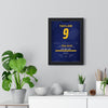 Phil Taylor World Matchplay 2002 Darts Poster - First Live TV Nine-Darter Shirt Print framed on a living room wall