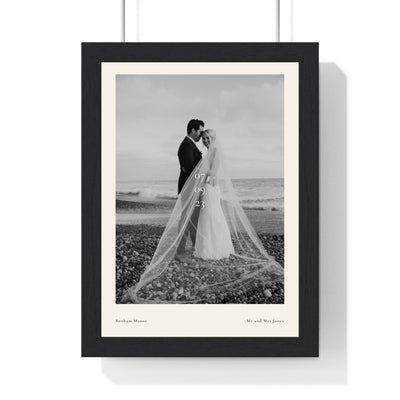 Personalised Wedding Photo Print With Date