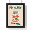 Framed Pickles Kitchen Print - Pickled Vegetables print