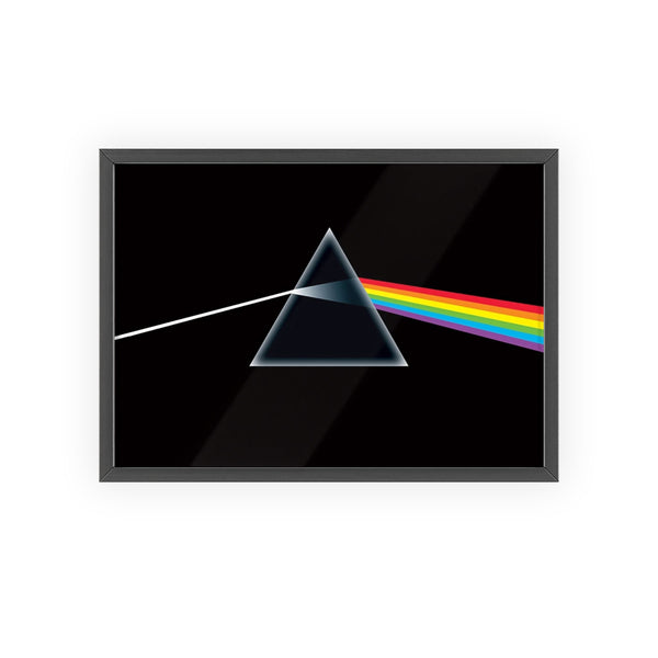 Pink Floyd Dark Side of the Moon prism maxi poster featuring iconic album artwork with black background and rainbow spectrum