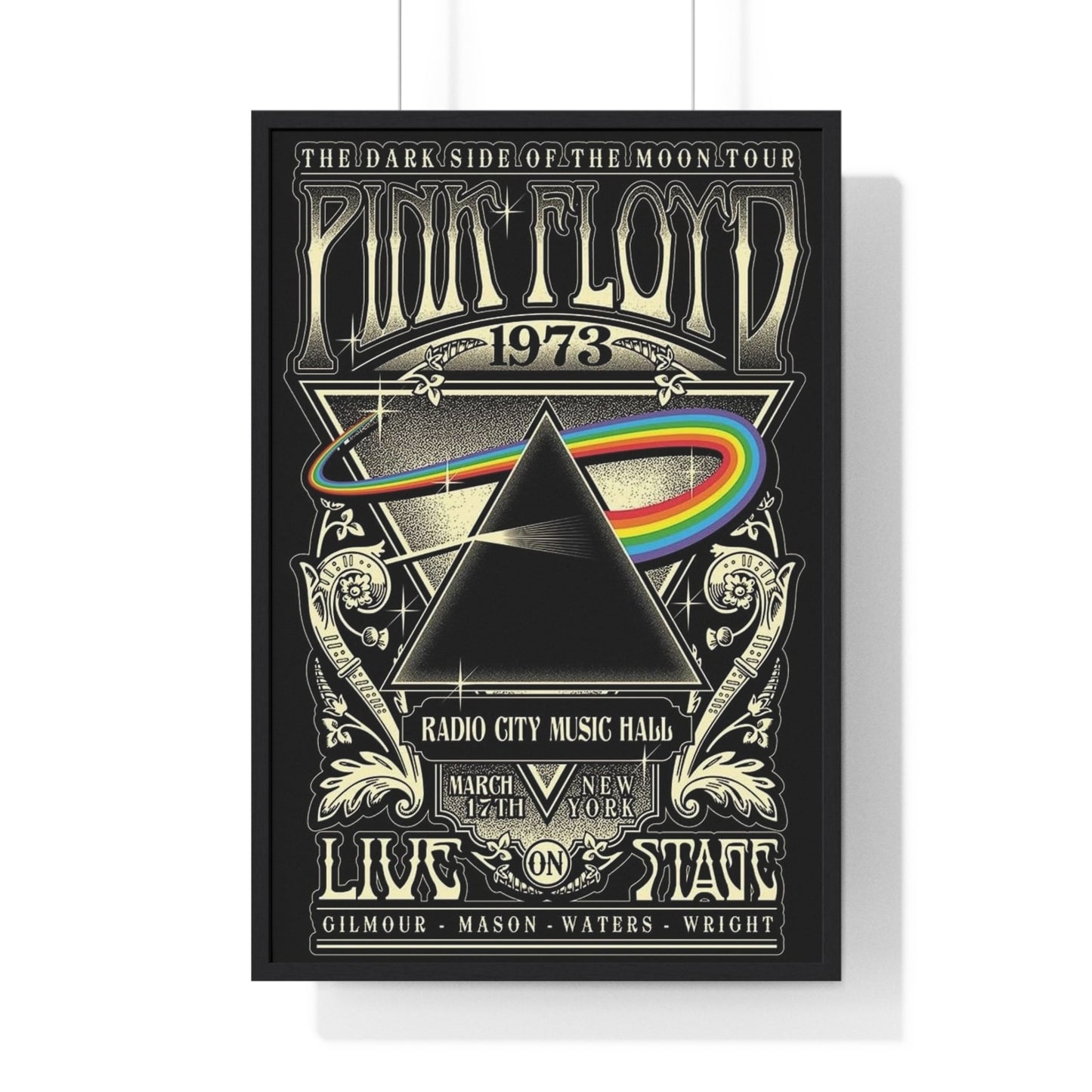 Framed Pink Floyd Dark Side of the Moon Tour maxi poster
