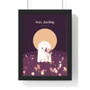 Pink Ghost Print - framed plum night pink ghost print