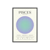Framed Pisces Astrology Chart poster close-up