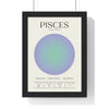 Framed Pisces Astrology Chart poster
