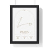 Framed Pisces Minimalist Astrology Chart poster