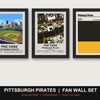 Pittsburgh Pirates Fan Wall Set | PNC Park Print, Stadium Map & Team Colours