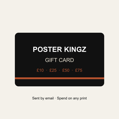 Poster Kingz gift card - £10, £25, £50 or £75, sent by email