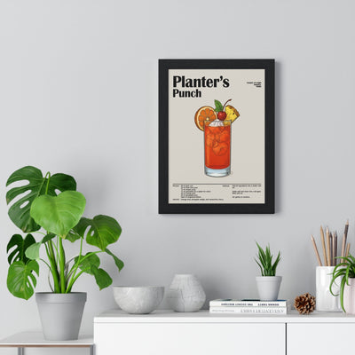 Framed Planter's Punch Cocktail - Caribbean Rum - print