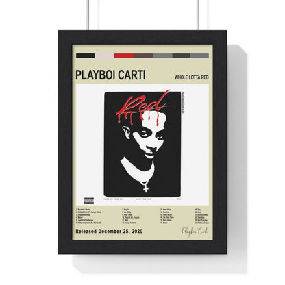 Playboi Carti - Album Cover Poster - Poster Kingz - A5 (unframed) - Vintage - Whole Lotta Red