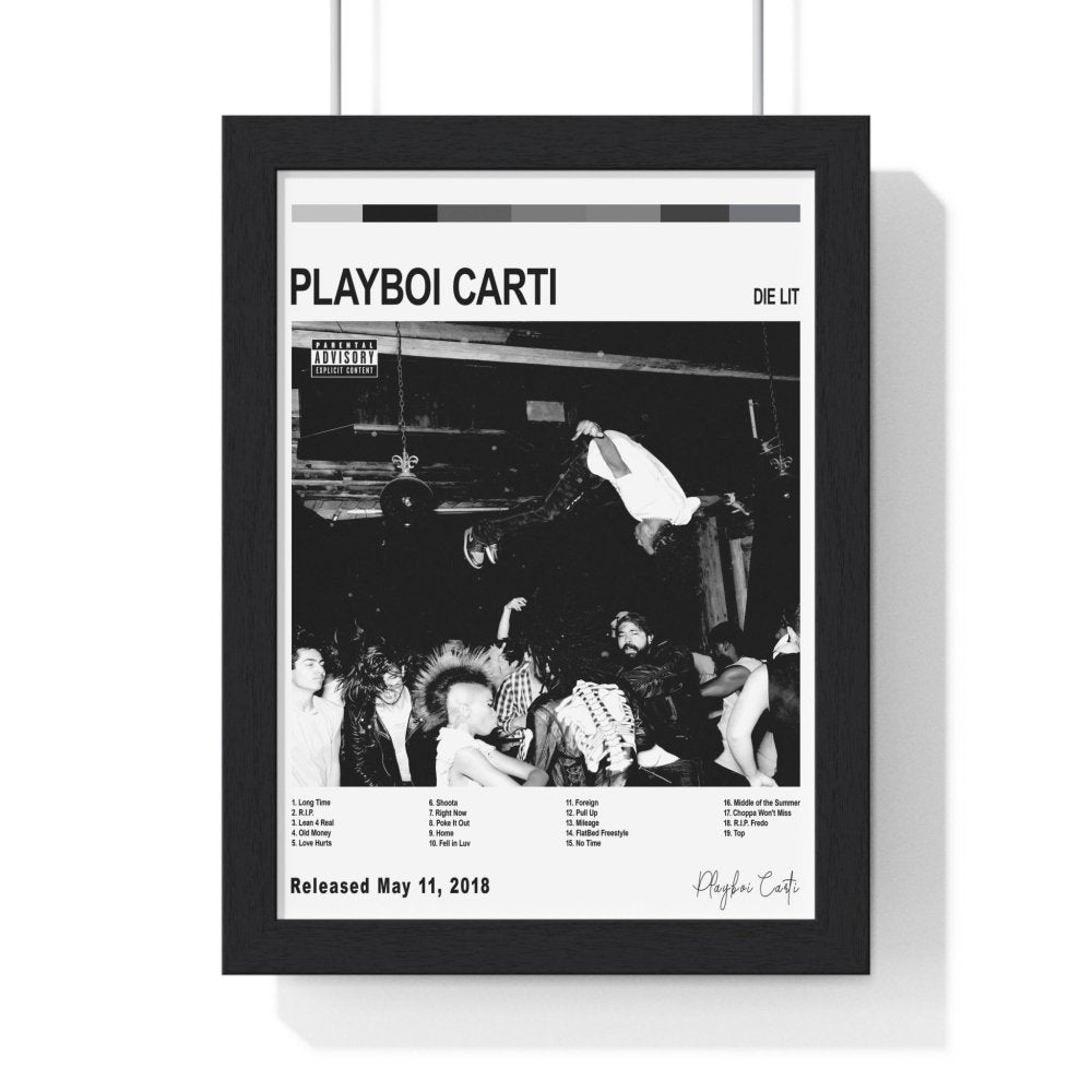 Playboi Carti - Album Cover Poster - Poster Kingz - A5 (unframed) - White - Die Lit