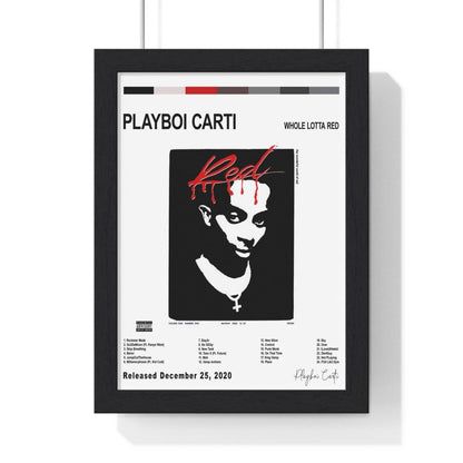 Playboi Carti - Album Cover Poster - Poster Kingz - A5 (unframed) - White - Whole Lotta Red