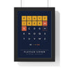 Playfair Cipher print framed in a black frame, ready to hang