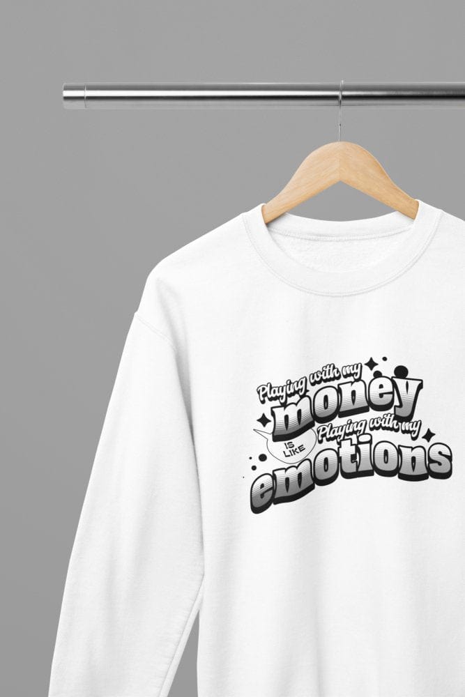 Black t-shirt with Playing With My Money Quote Friday Movie /Sweatshirt front view