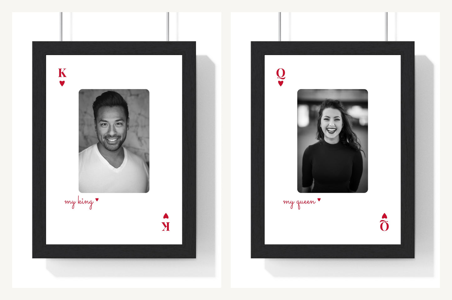 Personalised Couples Playing Card Photo Print