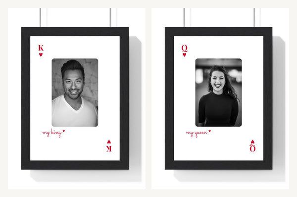 Personalised Couples Playing Card Photo Print
