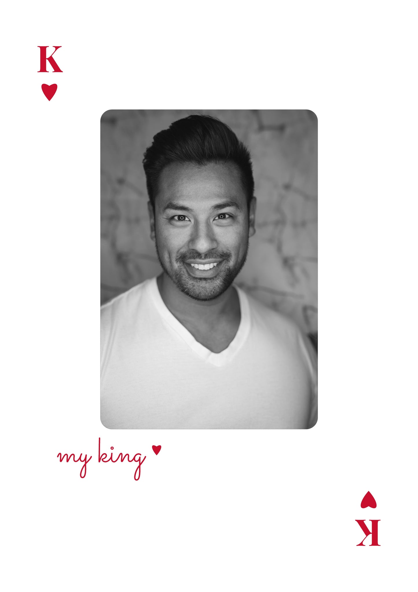Personalised Couples Playing Card Photo Print