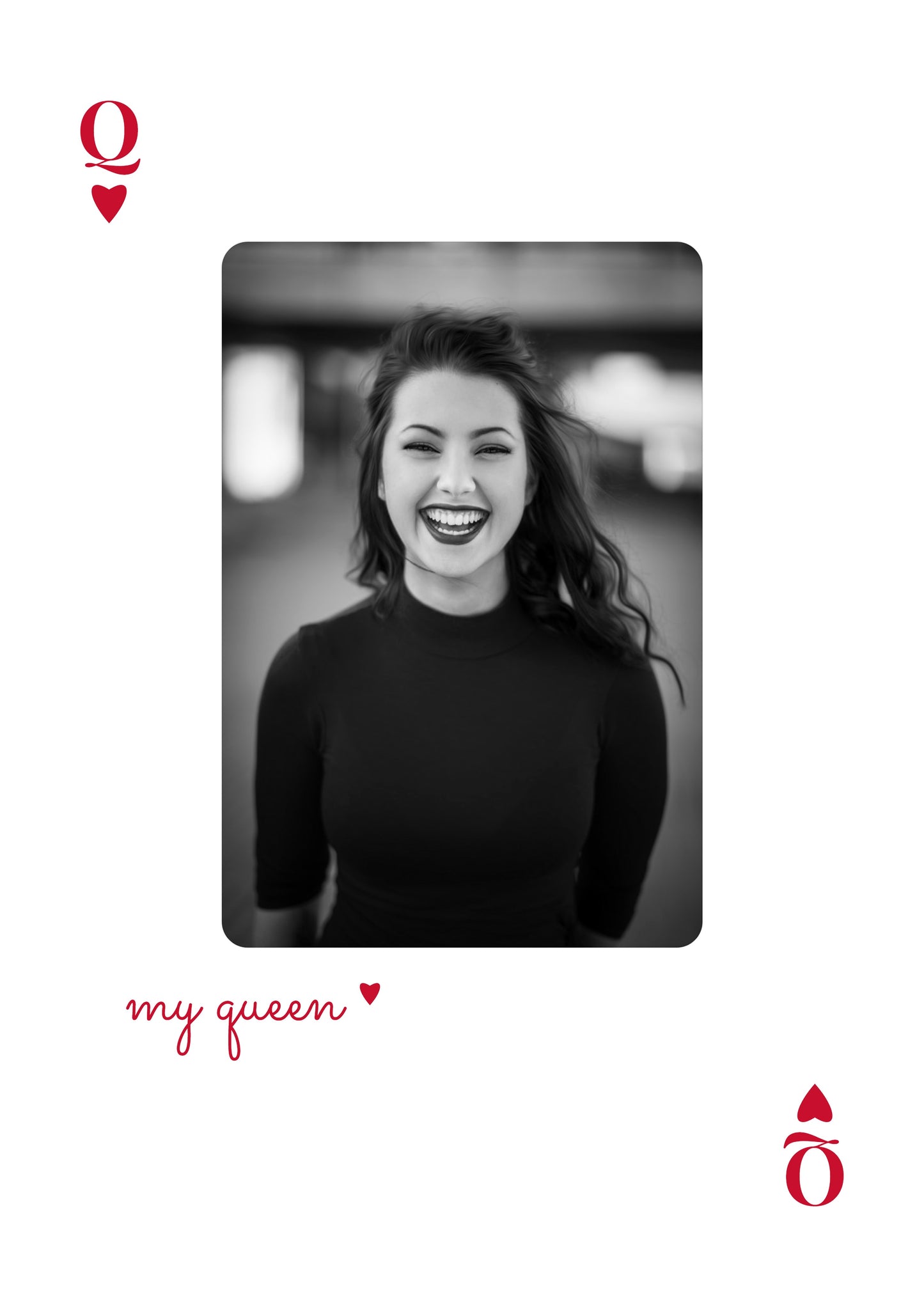 Personalised Couples Playing Card Photo Print