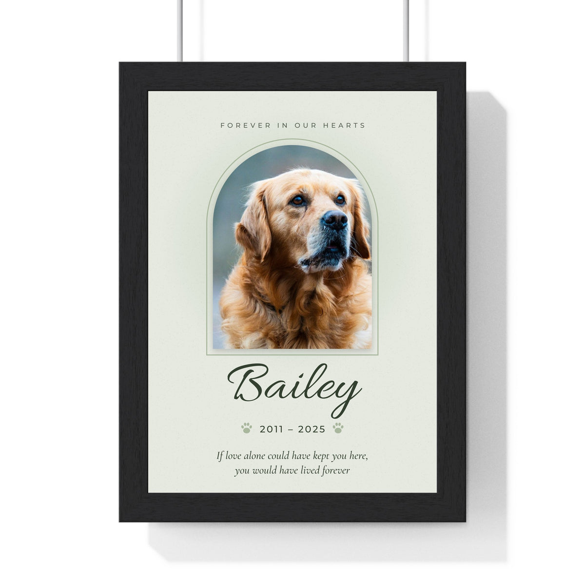 Personalised Pet Memorial Print - framed print