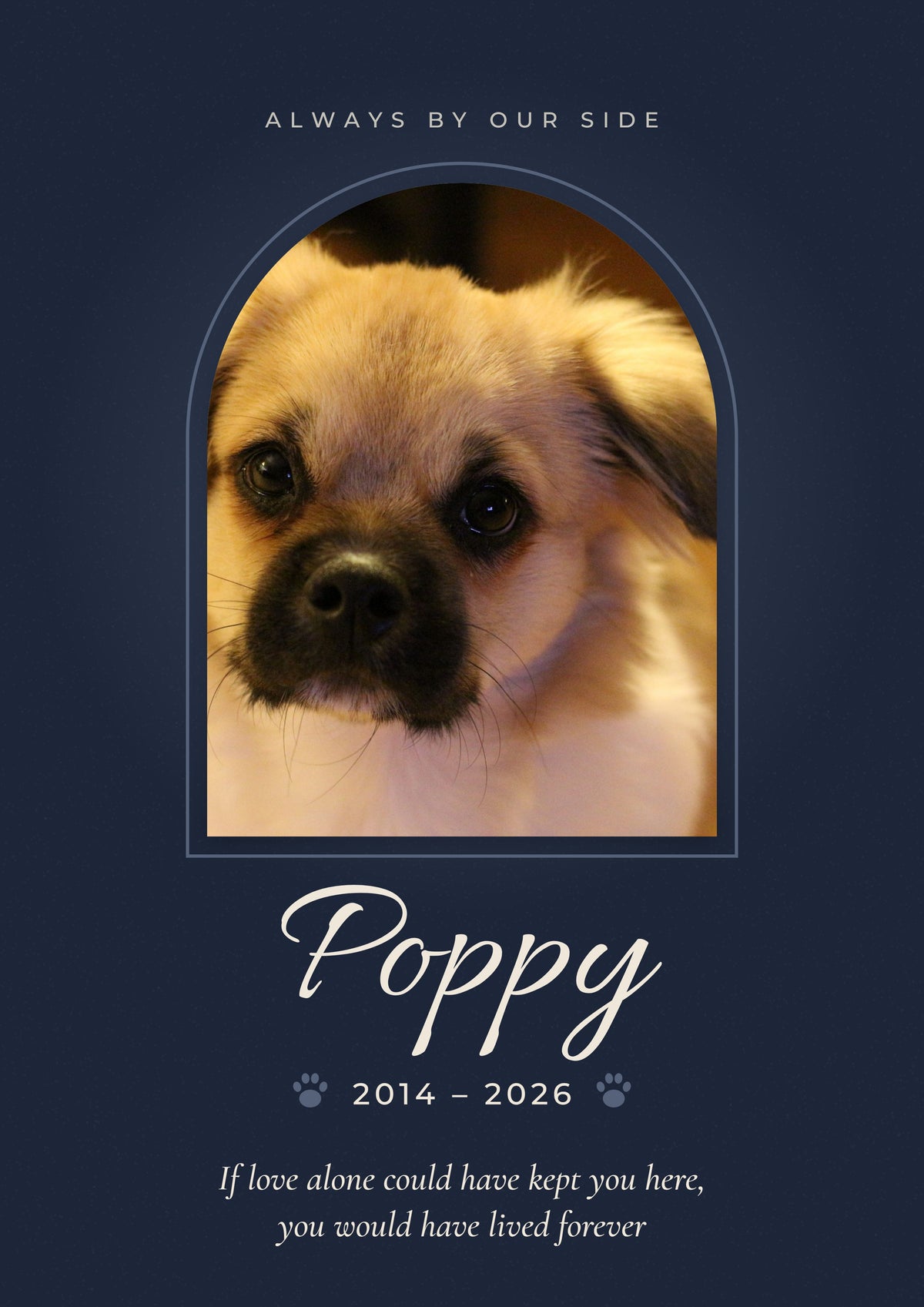 Personalised Pet Memorial Print - second design