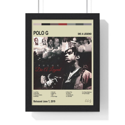 Polo G - Die a Legend Album Cover Poster - Poster Kingz - A5 (unframed) - Vintage - 