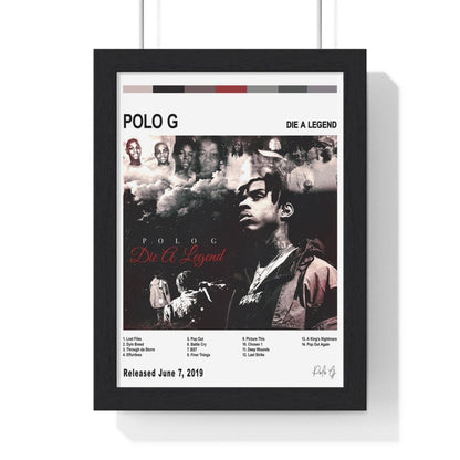 Polo G - Die a Legend Album Cover Poster - Poster Kingz - A5 (unframed) - White - 