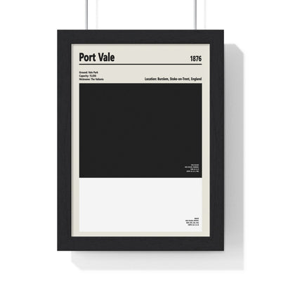Framed Port Vale colour swatch print