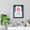 Porto Champions League Final 2004 Poster - Deco 10 v Monaco Mourinho Shirt Print framed on a living room wall