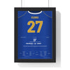 Portsmouth FA Cup Final 2008 Poster - Kanu 27 Wembley framed in a black frame, ready to hang