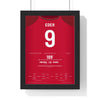 Portugal Euro 2016 Final Poster - Éder 9 Winner v France Shirt Print framed in a black frame, ready to hang