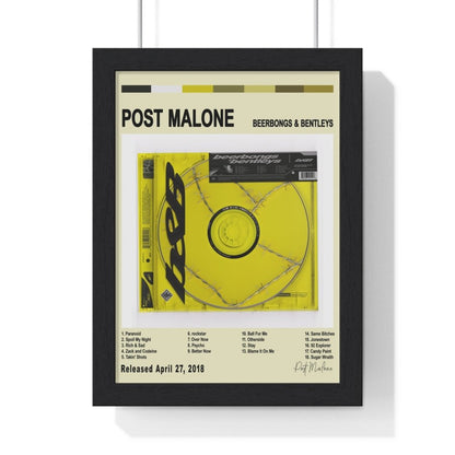 Post Malone - Album Cover Poster - Poster Kingz - A5 (unframed) - Vintage - beerbongs & bentleys