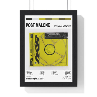 Post Malone - Album Cover Poster - Poster Kingz - A5 (unframed) - White - beerbongs & bentleys