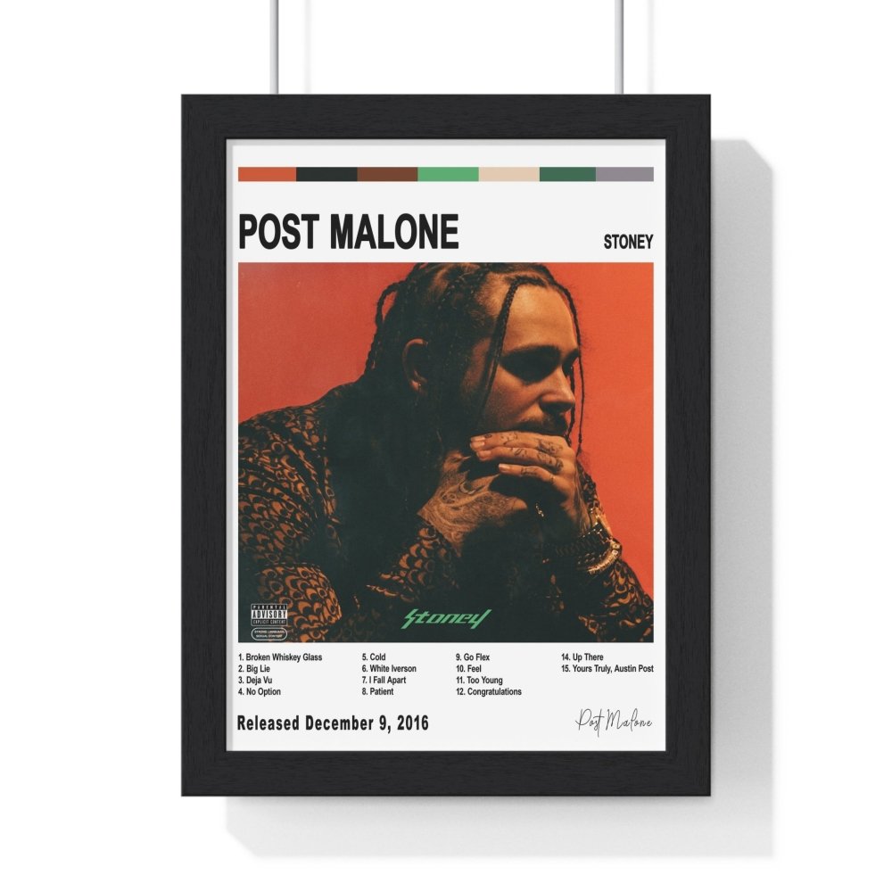 Post Malone - Album Cover Poster - Poster Kingz - A5 (unframed) - White - Stoney