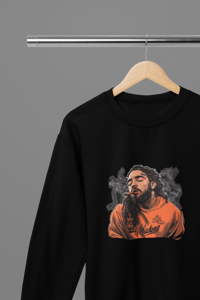 Post Malone T-Shirt/Sweatshirt - Poster Kingz - S - Sweatshirt - Black