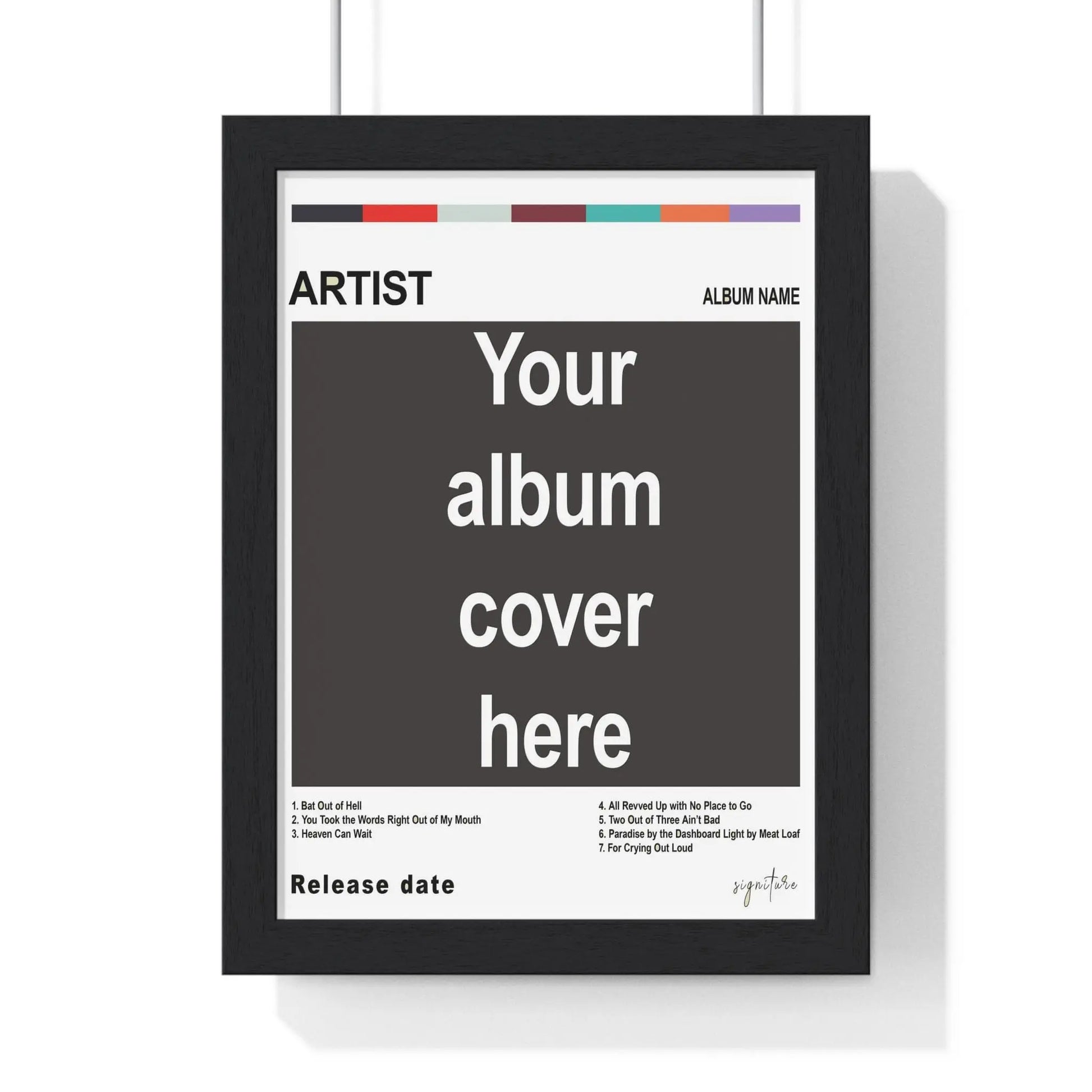 Album Cover Poster Custom Album Cover Poster | Personalised Music Print Poster Kingz