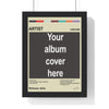 Custom album cover poster with personalised artist name, album title and year
