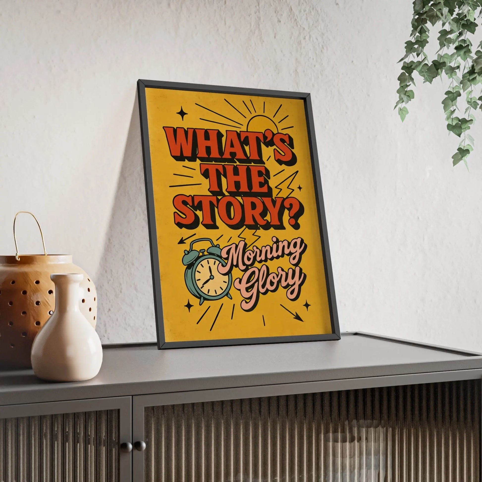Album Cover Poster Morning Glory Inspired Poster – Retro What’s the Story Wall Art Print Poster Kingz