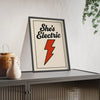 Album Cover Poster She’s Electric Inspired Poster – Vintage Lightning Bolt Minimalist Wall Art Poster Kingz