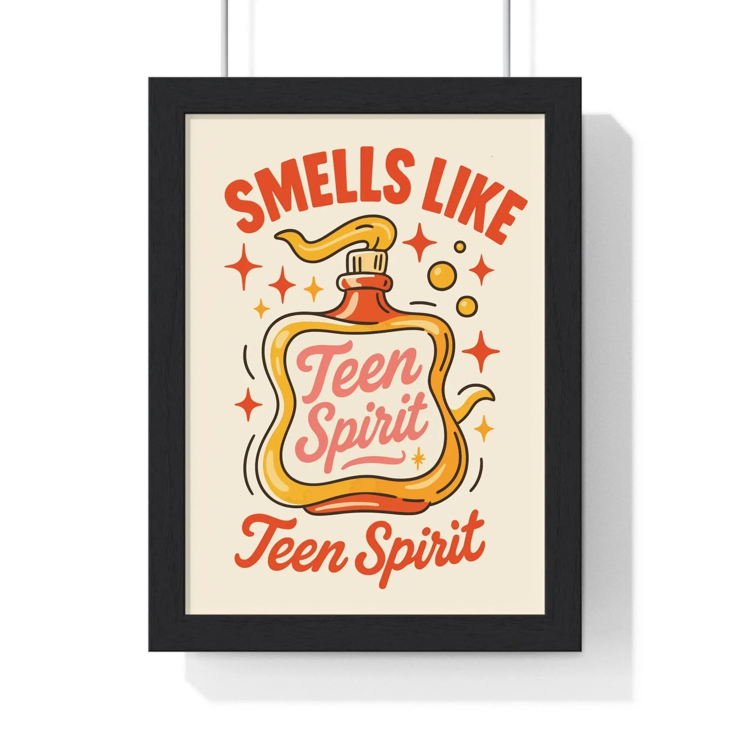 Album Cover Poster Smells Like Teen Spirit Inspired Poster – Fun Pop Art Perfume Bottle Wall Art Print Poster Kingz
