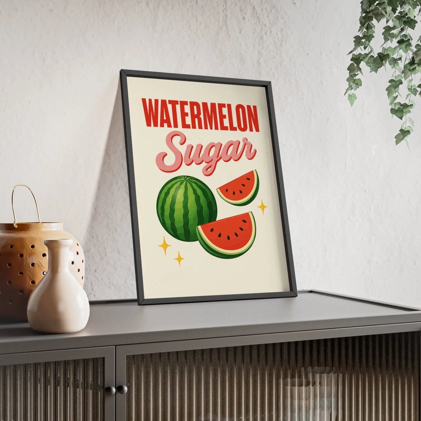 Album Cover Poster Watermelon Sugar Inspired Poster – Fun Retro Fruit Wall Art Print Poster Kingz