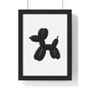 Bathroom Black Balloon Dog Poster | Minimalist Bathroom Wall Art Poster Kingz