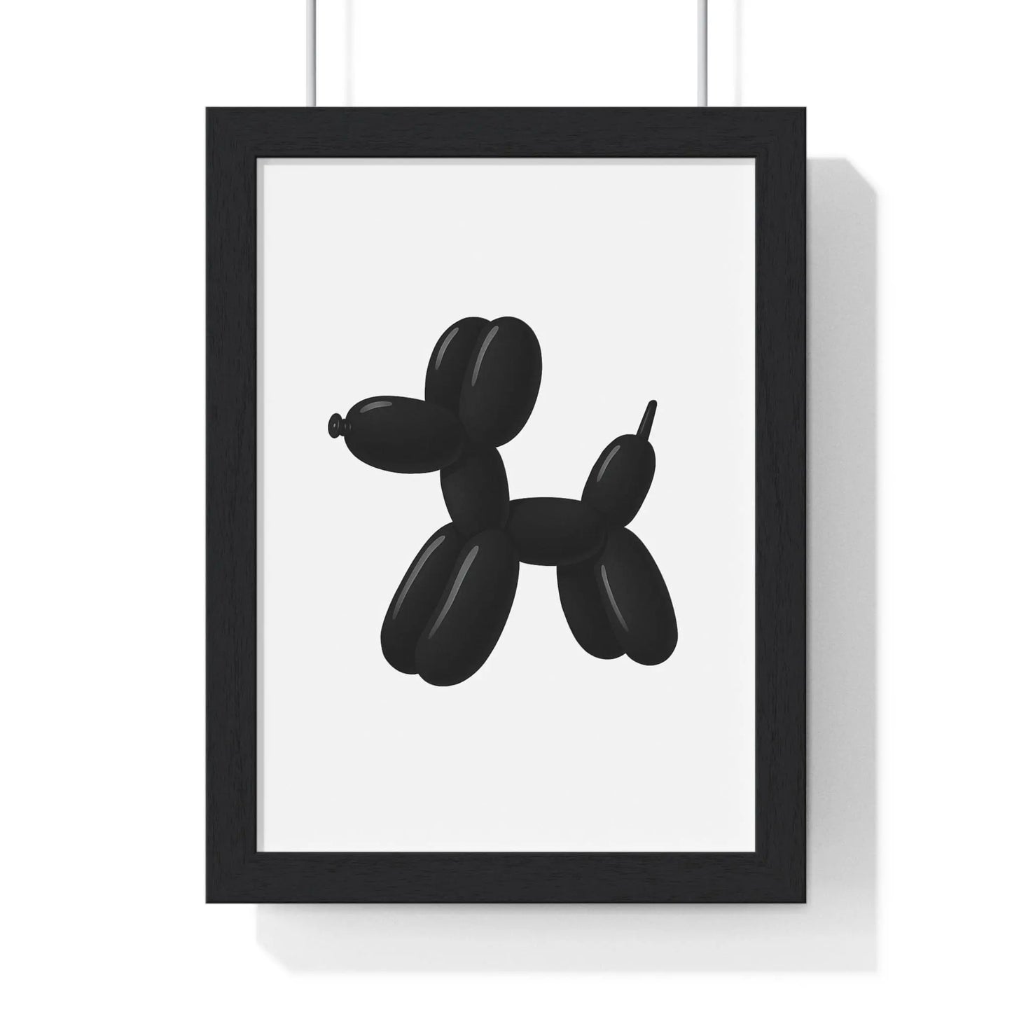 Bathroom Black Balloon Dog Poster | Minimalist Bathroom Wall Art Poster Kingz