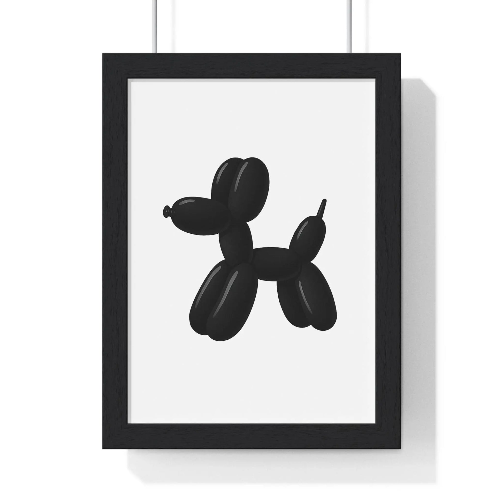 Bathroom Black Balloon Dog Poster | Minimalist Bathroom Wall Art Poster Kingz