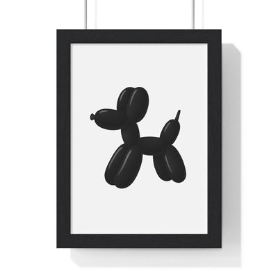 Bathroom Black Balloon Dog Poster | Minimalist Bathroom Wall Art Poster Kingz
