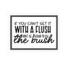Bathroom Flush Bathroom Print Funny Toilet Brush Wall Art Poster Kingz